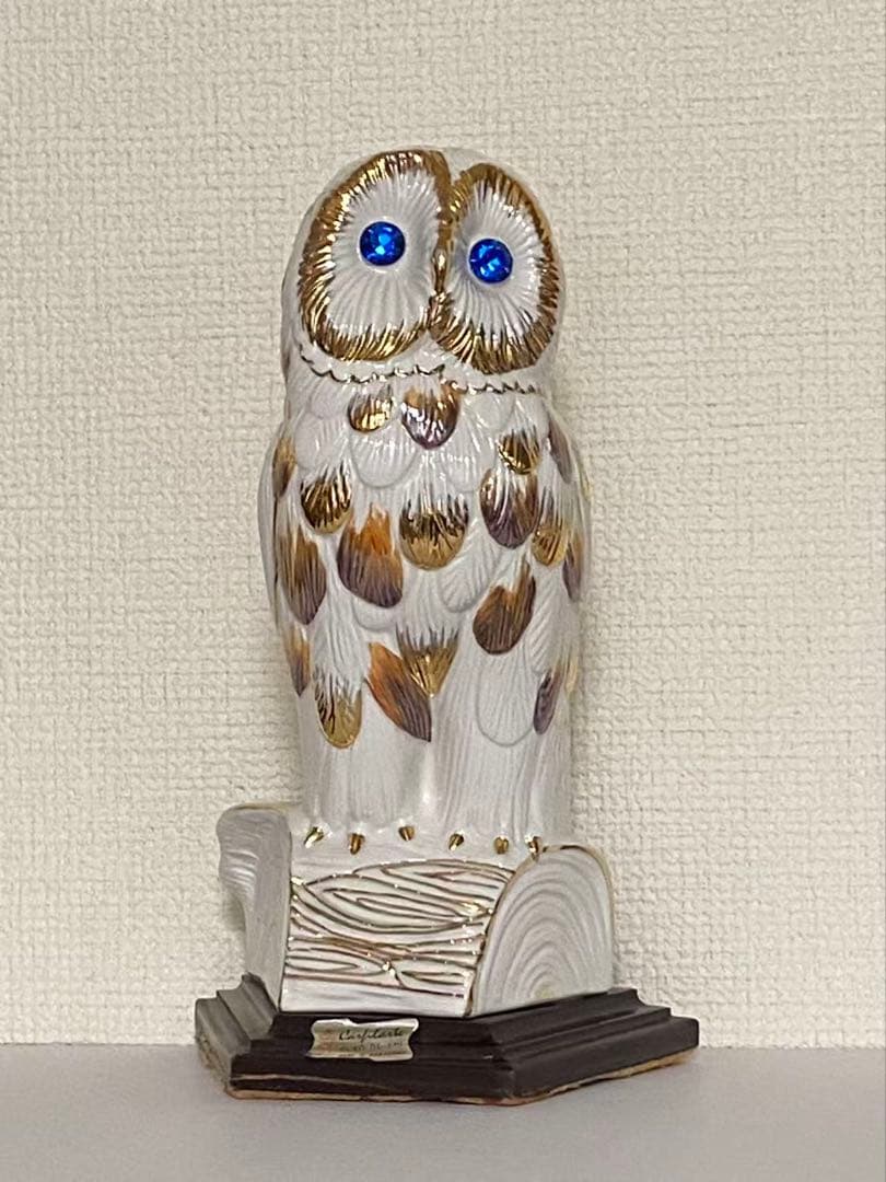 ふくろう 陶器 置物　年代品　底伤