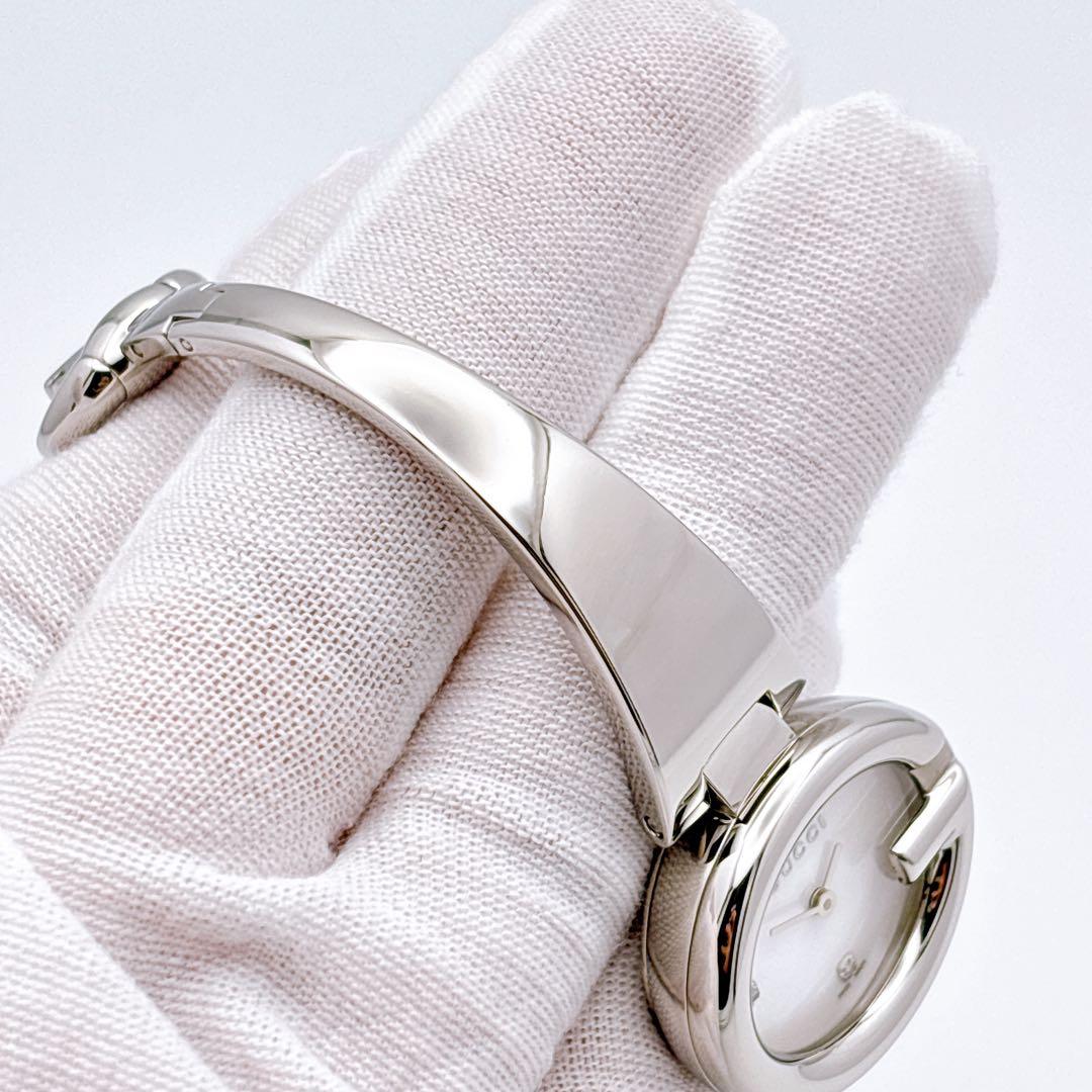 【極美品・電池新品・付属品】GUCCI 134.5 3P ダイヤ シェル