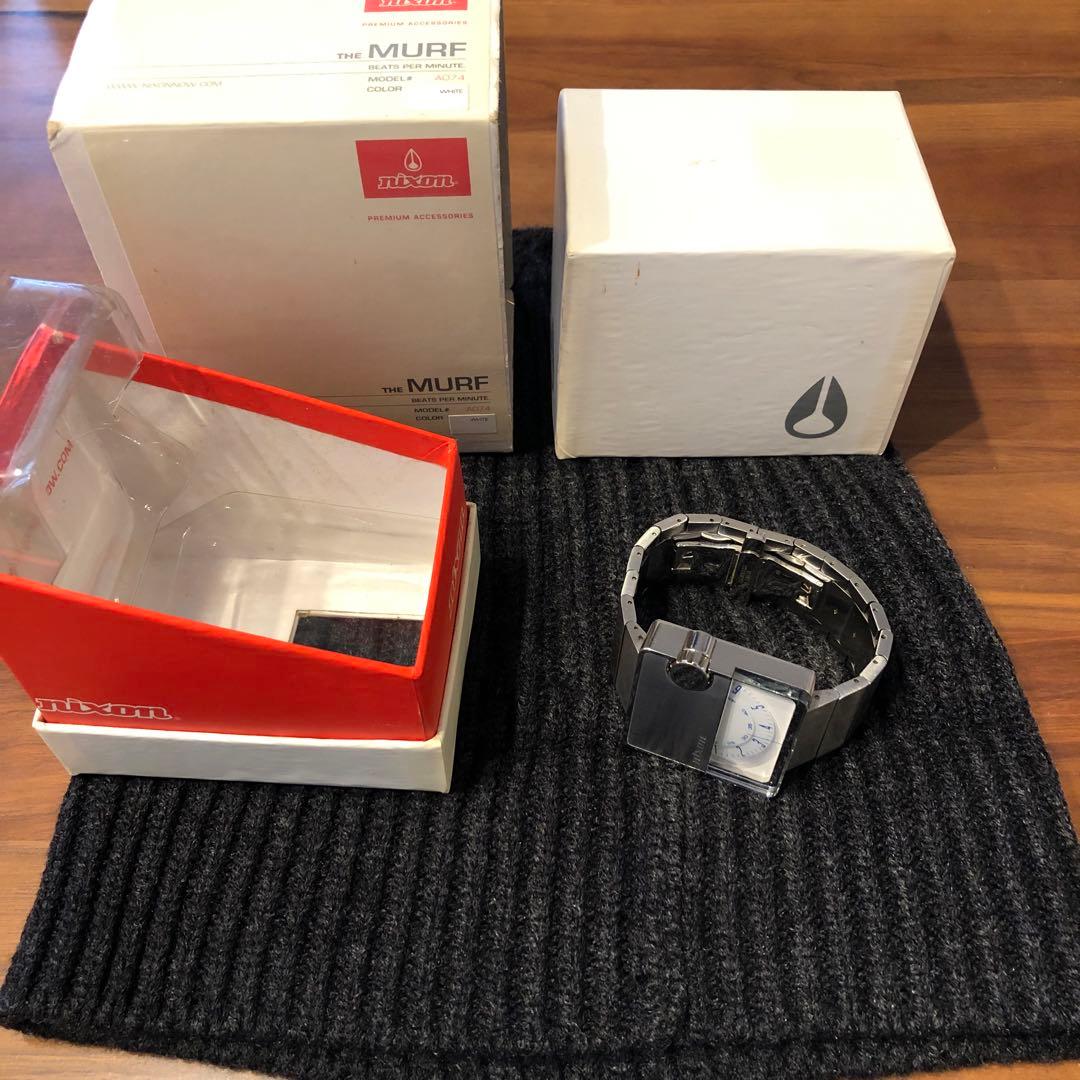 【廃盤】nixon murf ニクソン　マーフ　シルバー×ホワイト（文字盤）