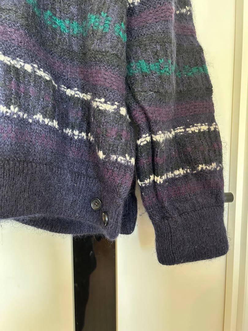トップス stein SILK MOHAIR FAIRISLE KNIT CARDIGAN