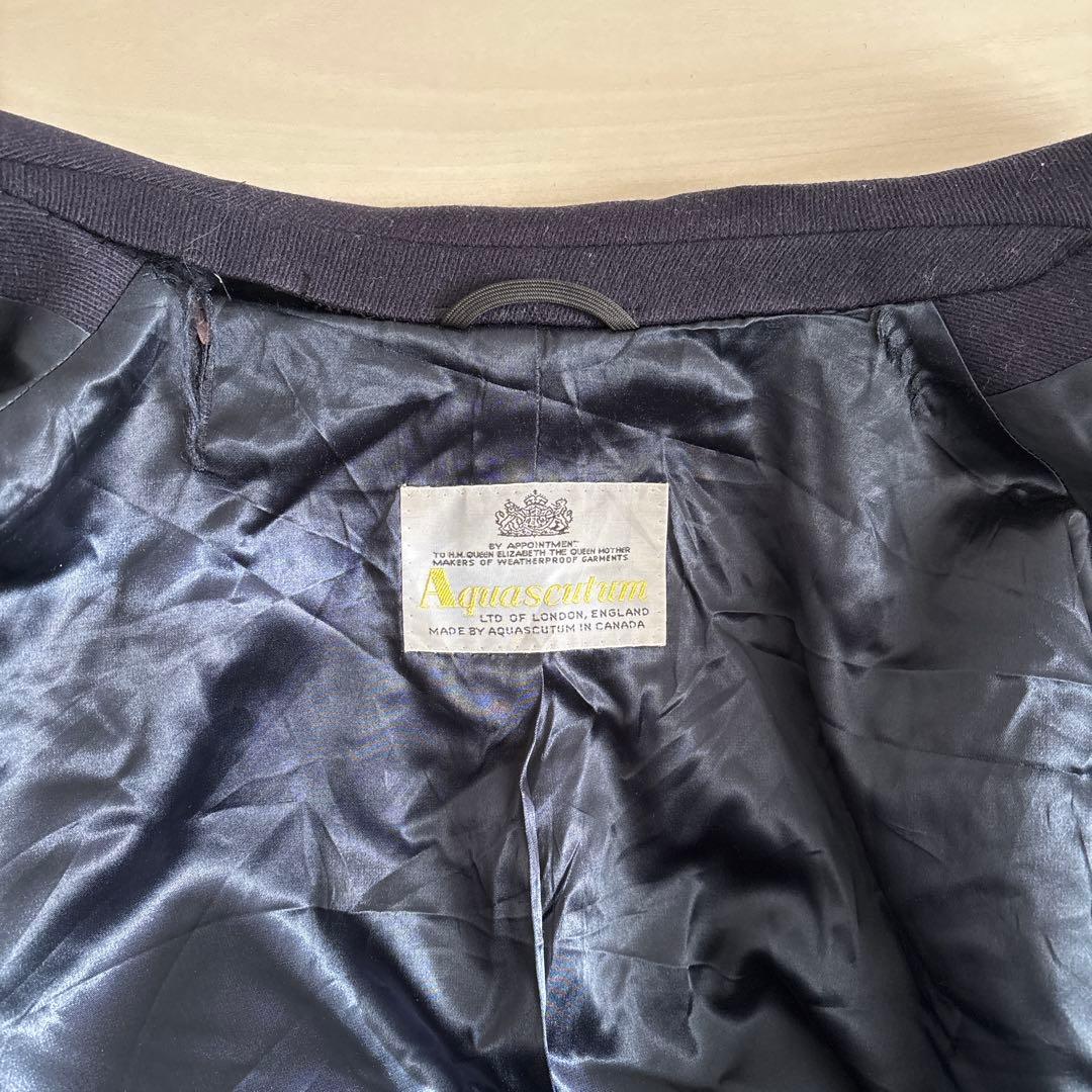 aquascutum ロングコート　チェスターコート　ウール　ダブル　カナダ製