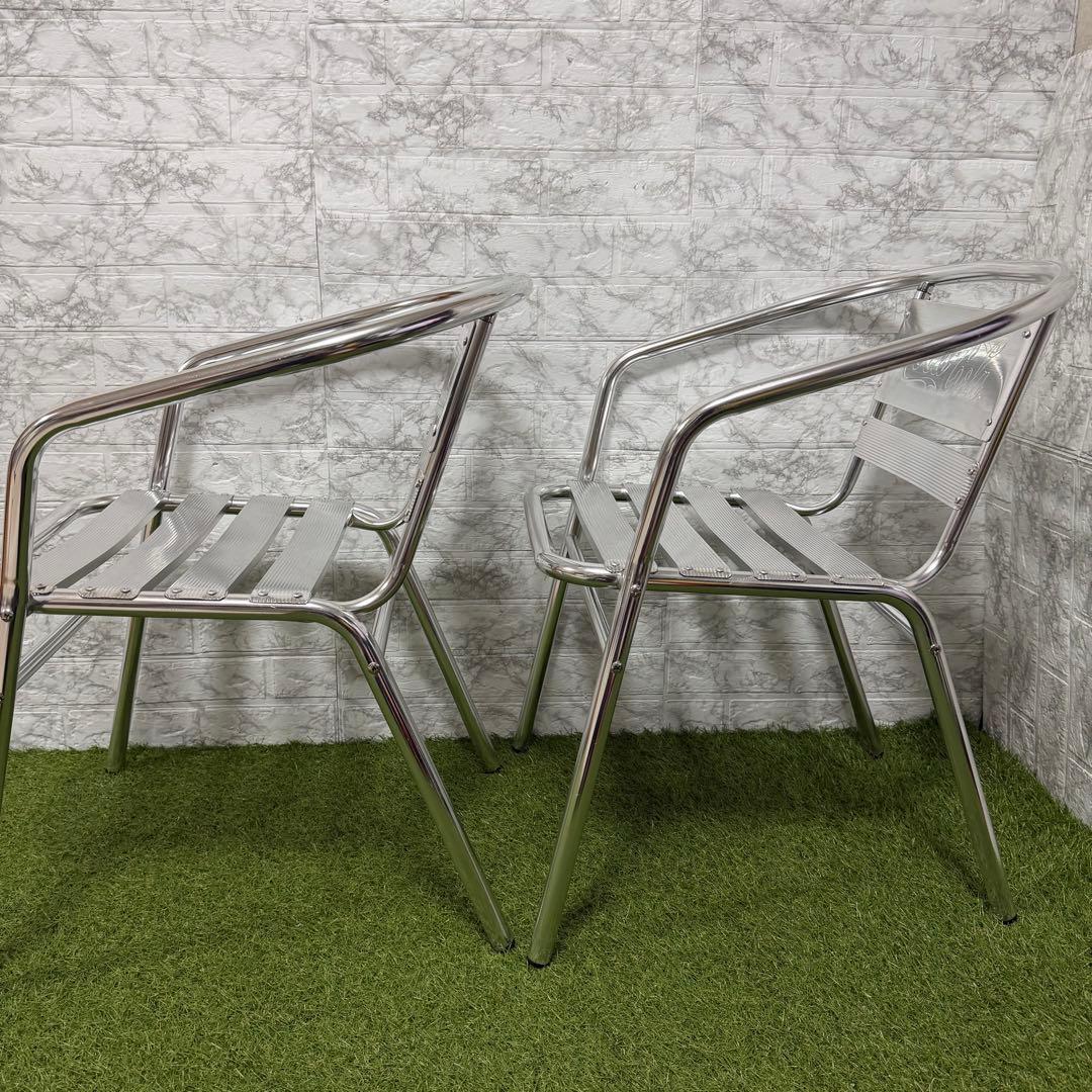 非売品　CocaCola コカコーラ　アルミチェア　2脚セット　シングル　肘掛け