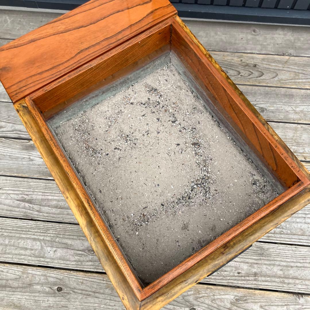 昭和レトロ 木製 3杯 引き出し収納付き 長火鉢 囲炉裏 古民家 古民具 レトロ