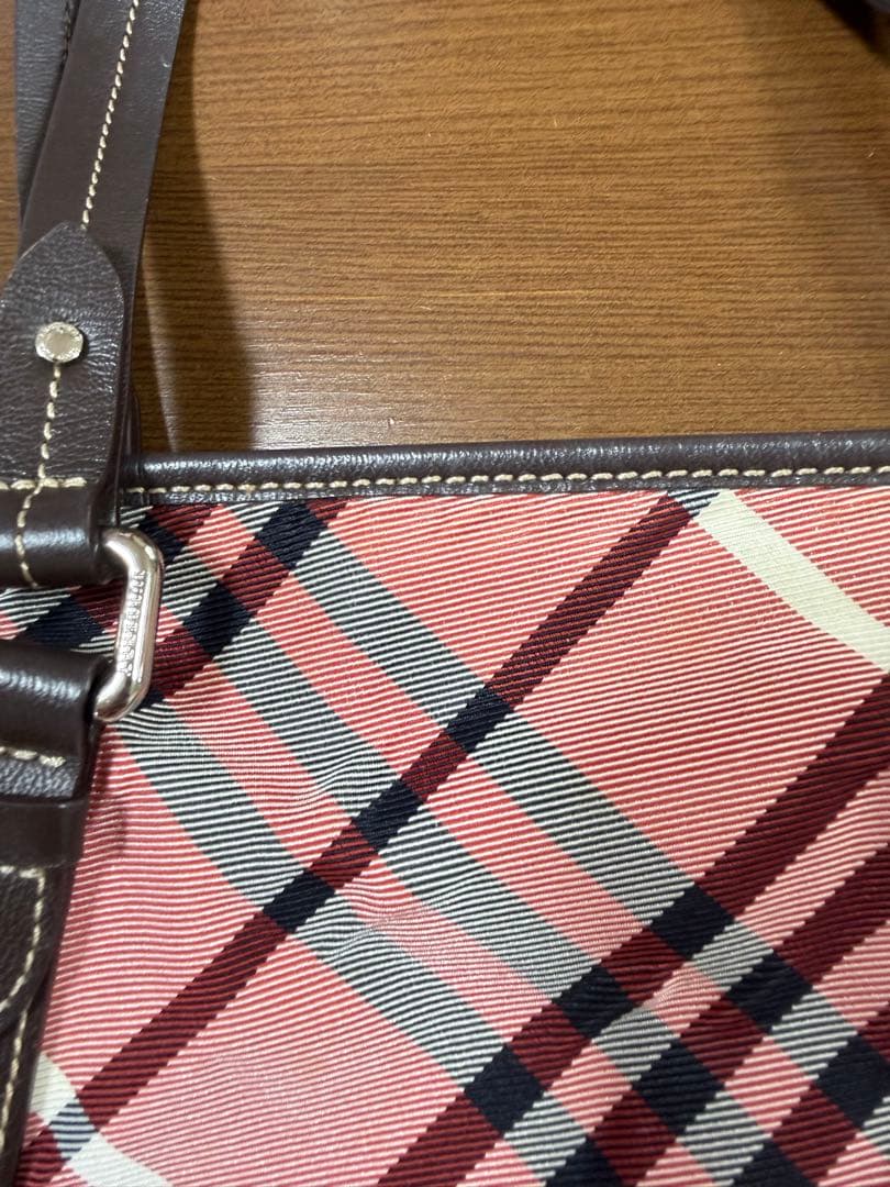 【希少カラー】BURBERRY BLUE LABEL トートバッグ チェック柄