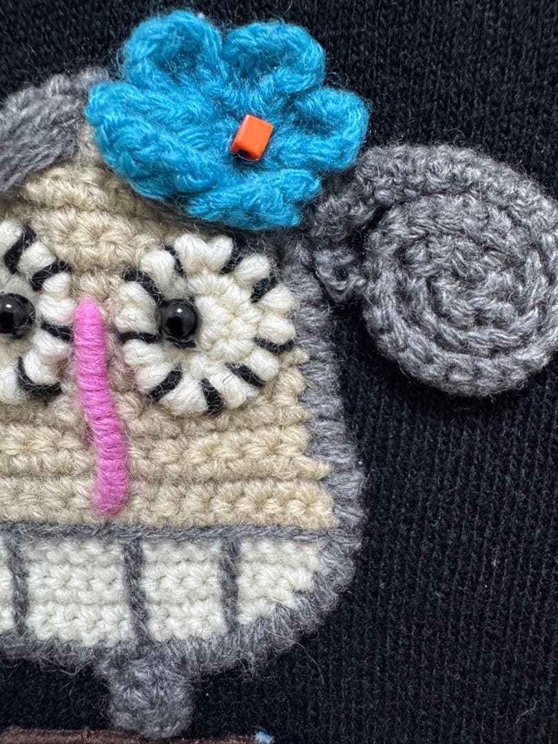 アルベロベロ　OLLEBOREBLA 動物刺繍 長袖セーター