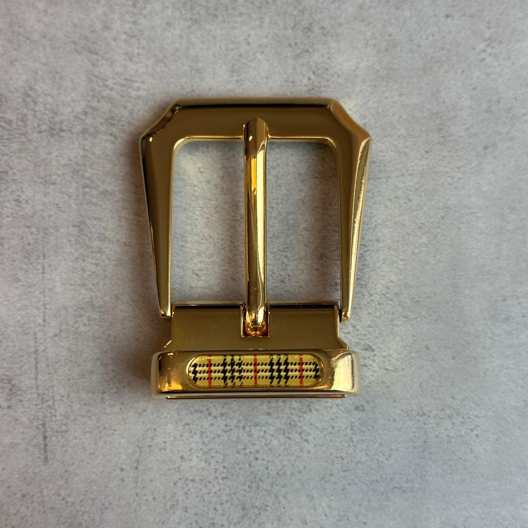 BURBERRY ゴールドバックル　レザーベルト　交換用バックル付属