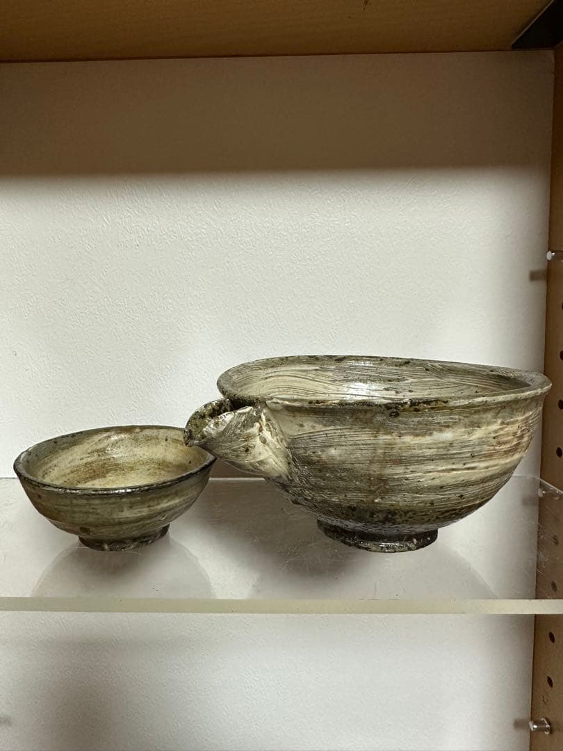 尾形アツシ 全刷毛目 酒器 片口 ぐい呑み