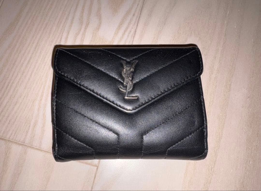 【正規店購入】SAINT LAURENT ブラック 二つ折り財布サンローラン