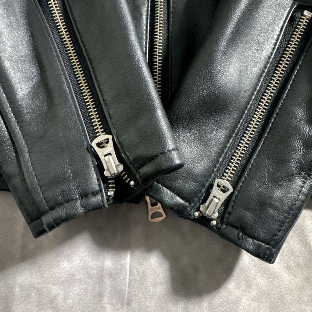 KATHARINE HAMNETT シングルライダース　レザージャケット　黒　M