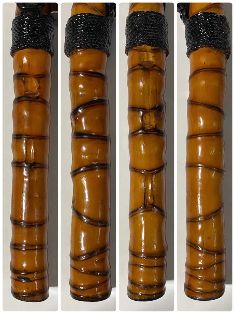 穴釣り竿 伊勢海老竿 ハンドメイド ロッド 布袋竹 テトラ 和竿 漆塗 研ぎ出し