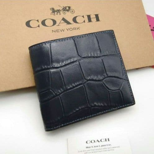 新品　COACH　折り財布　2つ折り財布　メンズ　小銭入れ付き