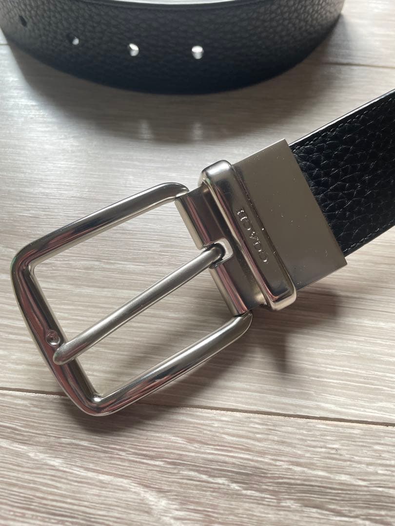 COACH リバーシブルベルト 美品 ブラック×ブラウン メンズ レザー