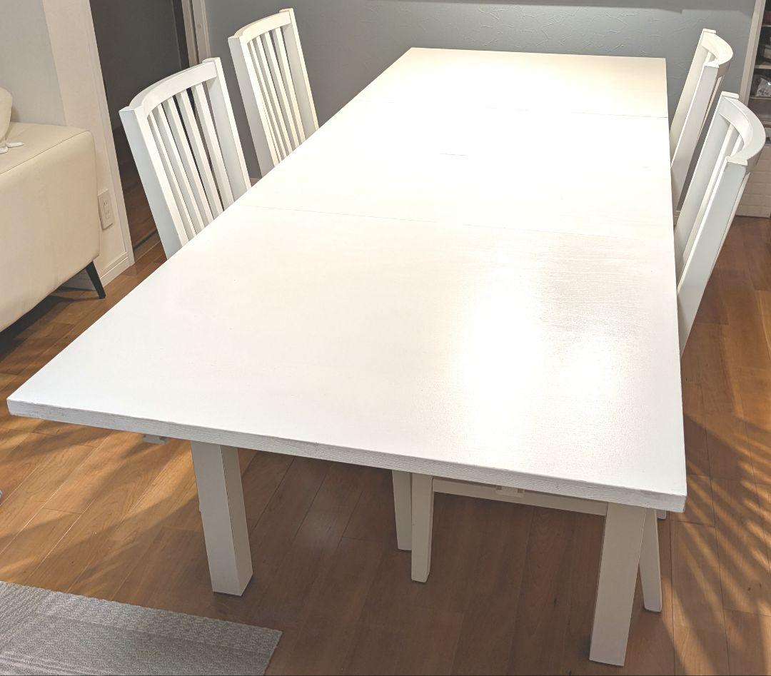 【再値下げ】IKEA 伸張型 ダイニングテーブル チェア セット