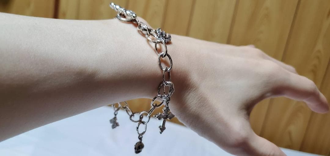 正規 ローリーロドキン mixアイコンチャームブレスレット SV ムーン クロス