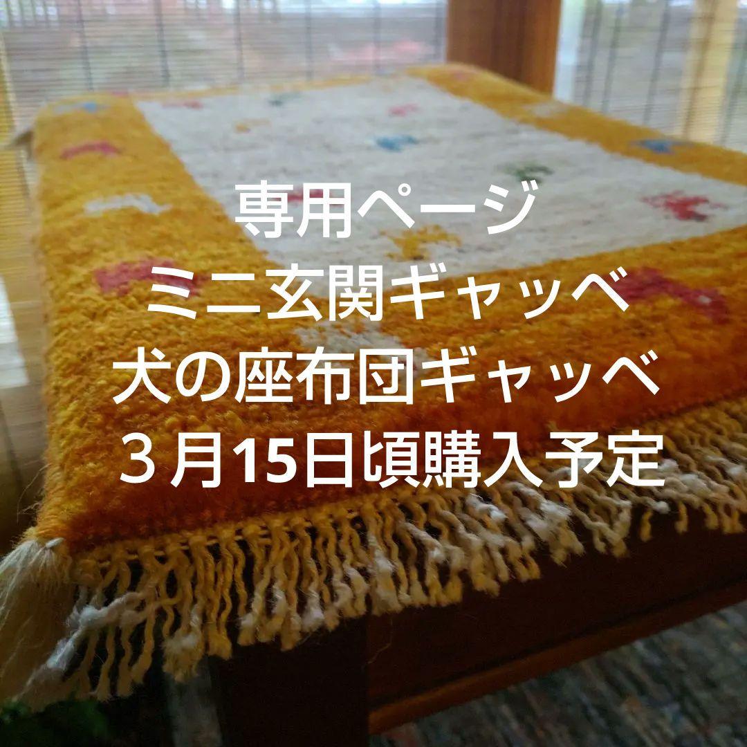 ギャッベ マンション ミニ玄関マット イラン シラーズ 手織り 草木染