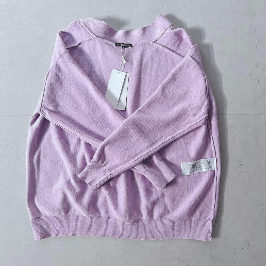 タグ付未使用品23区長袖ブライトコットンVネックニット春カラー