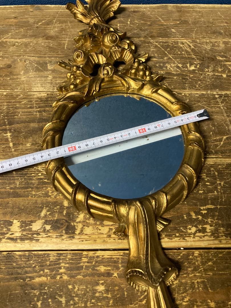 A 壁掛けインテリア　壁掛けミラー　ロココ調　エンジェル　ヨーロピアン　イタリア