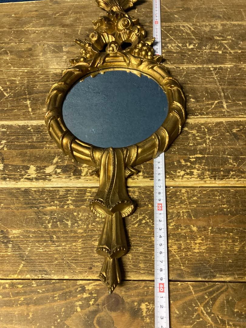 A 壁掛けインテリア　壁掛けミラー　ロココ調　エンジェル　ヨーロピアン　イタリア