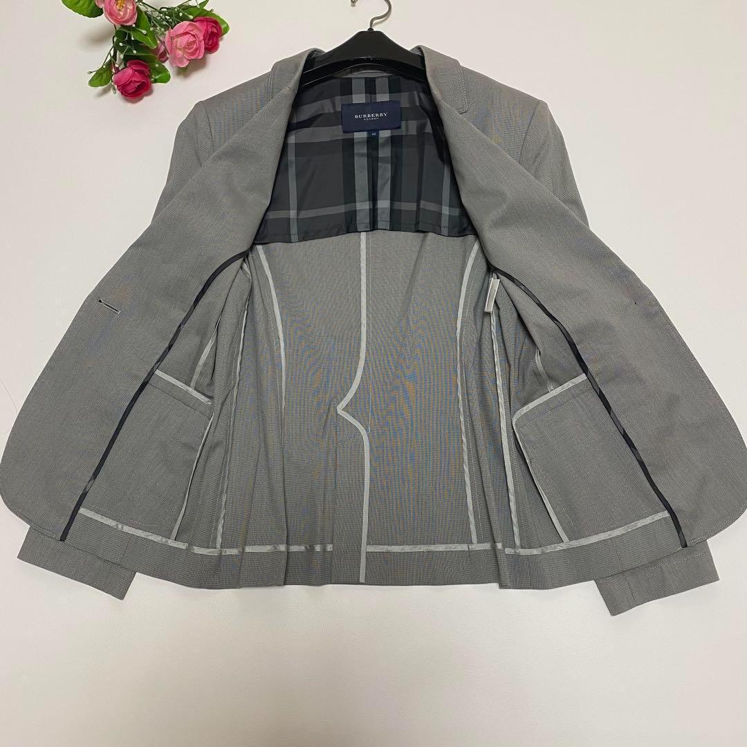 バーバリーロンドン セットアップ パンツスーツ サイズ40 チェック グレー