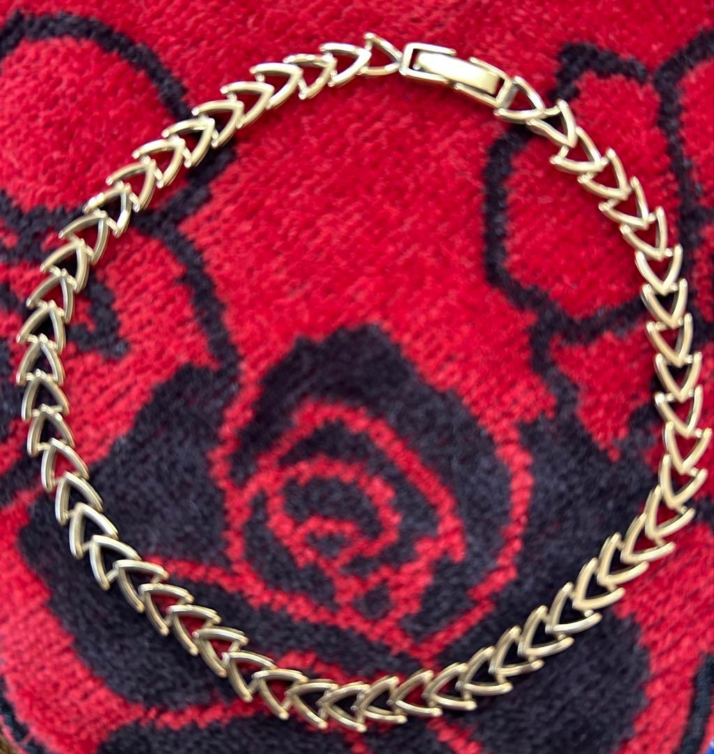 k18 YG デザインブレスレット　ビンテージ　21㎝　ユニセックス