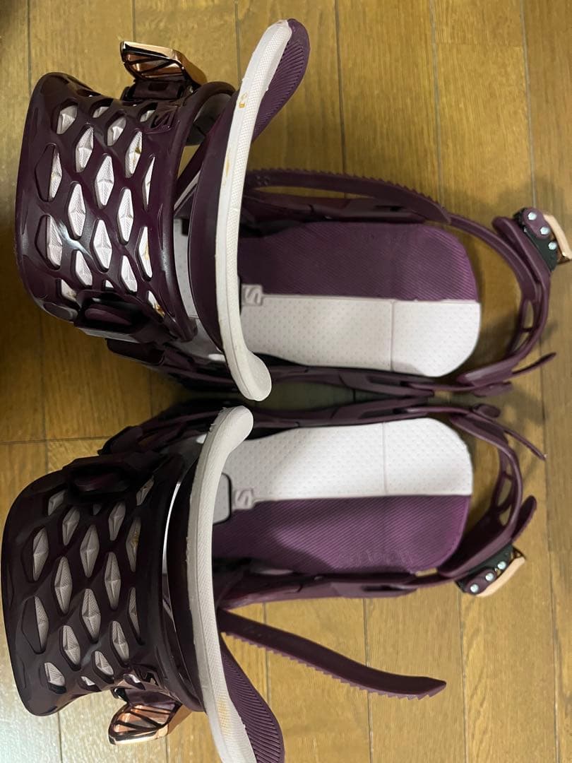 サロモン　ホログラム　スノーボードビンディング パープル