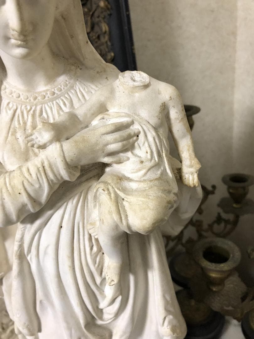 フランスアンティーク　聖母子像　マリア像