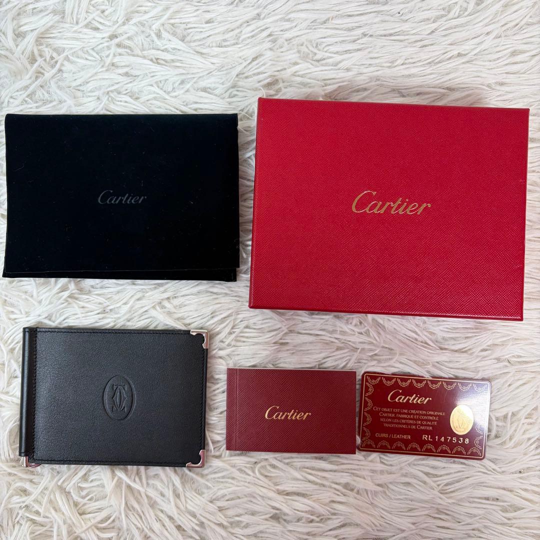 新品未使用保管品✨Cartier マネークリップ マストライン ブラック/黒