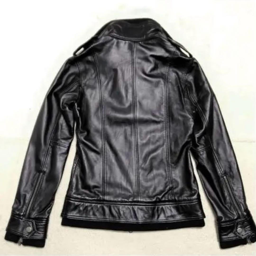 FUGA　羊革ラムレザー　ライダースジャケット黒　y2k