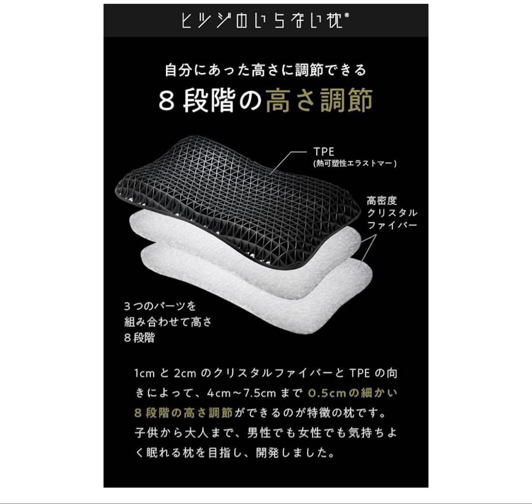 【ひつじのいらない枕】新・ハイブリッド3層構造【箱無し】