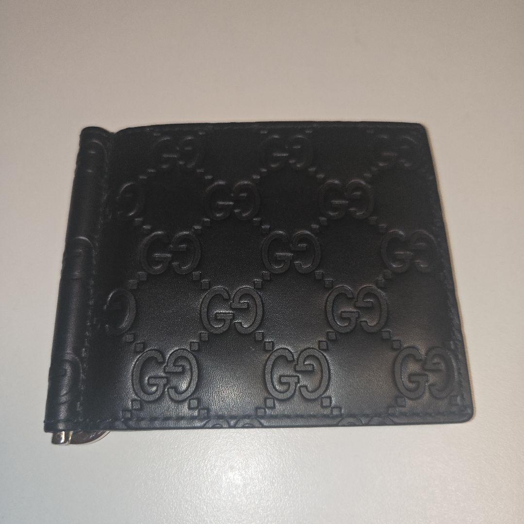 [最終値下げ]GUCCI ブラック GGパターン マネークリップ