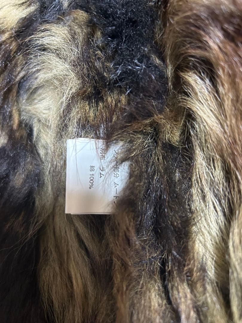 Haruf ハルフ　リアルムートン　ラム革ライダースジャケット