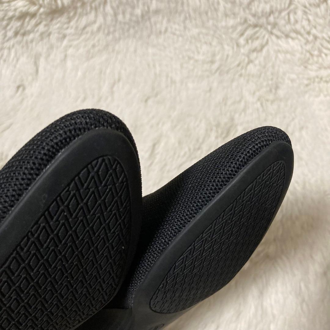 美品VIVAIA パンプス ウェッジソール ブラック メッシュ ニット ヒール