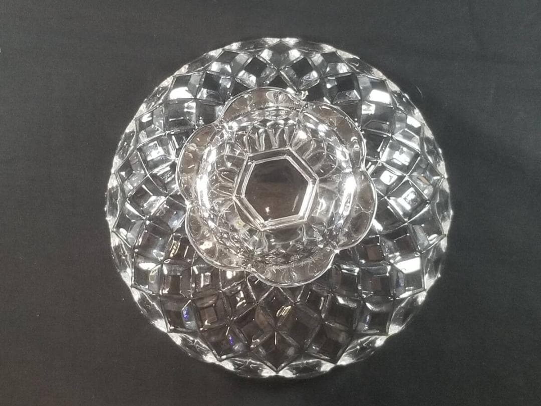 ※光輝く至高の名品!!オールドバカラ ディアマン カレ コンポート 脚付き