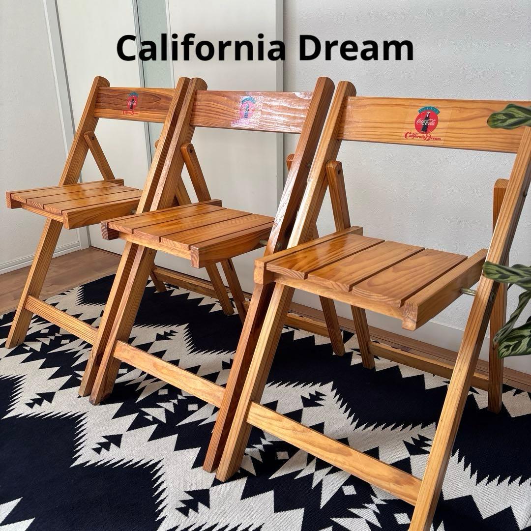 当時物　非売品　コカ コーラ カリフォルニアドリーム　激レアなウッドチェア