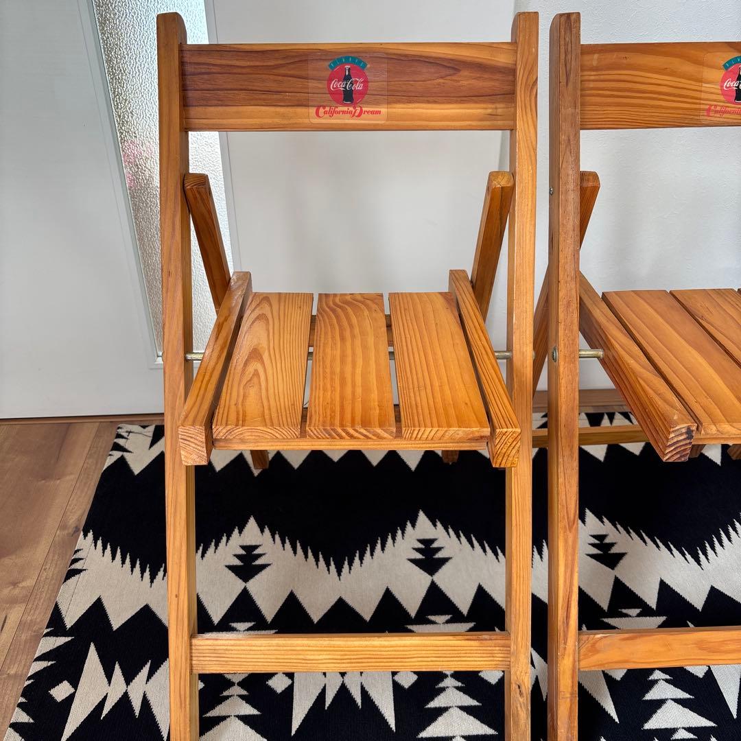 当時物　非売品　コカ コーラ カリフォルニアドリーム　激レアなウッドチェア