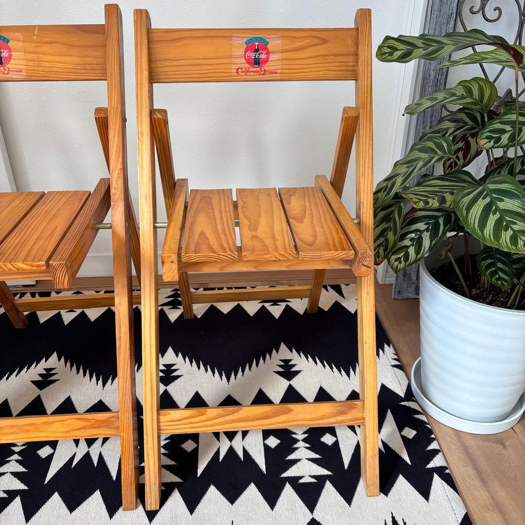 当時物　非売品　コカ コーラ カリフォルニアドリーム　激レアなウッドチェア