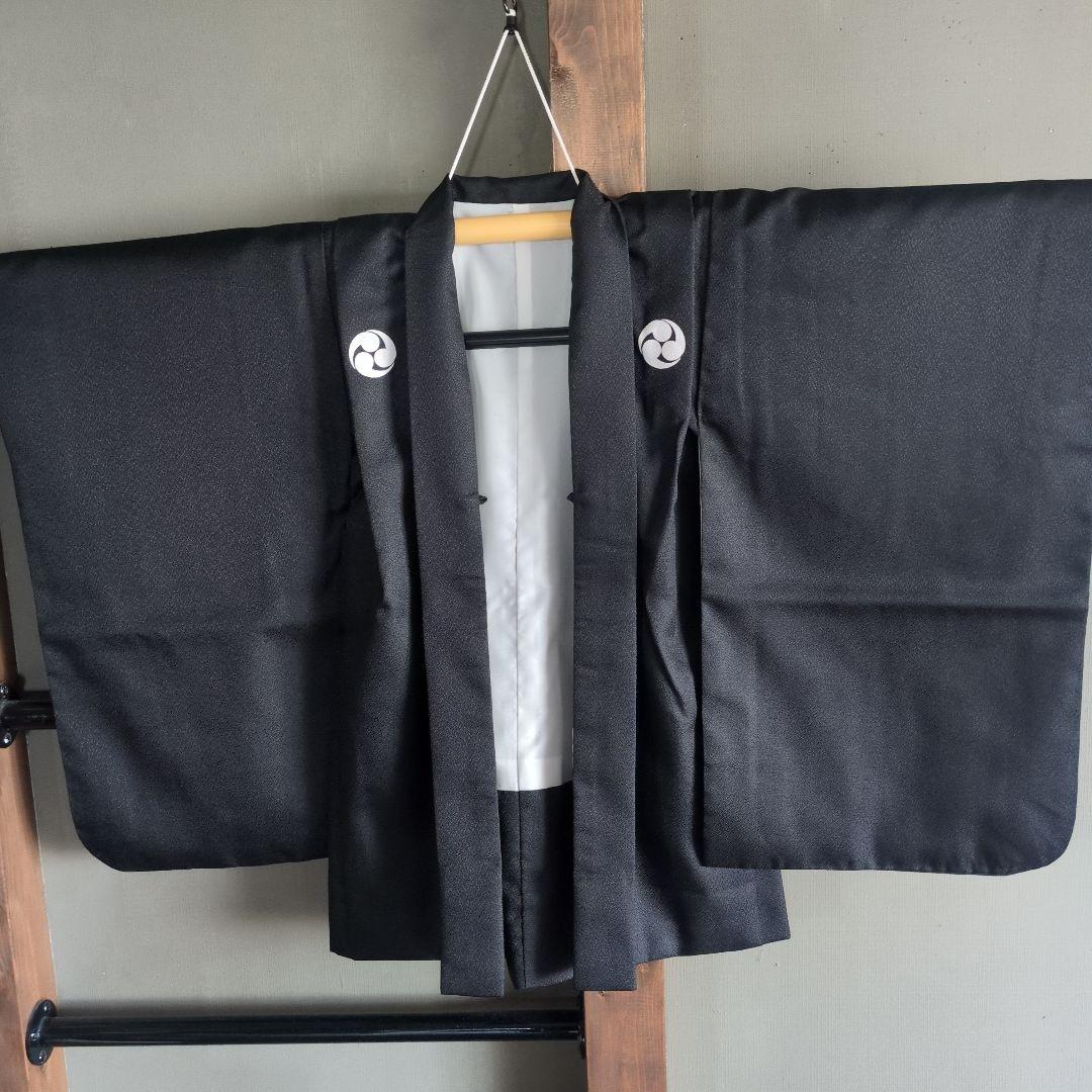 七五三男の子☆黒紋付羽織袴フルセット