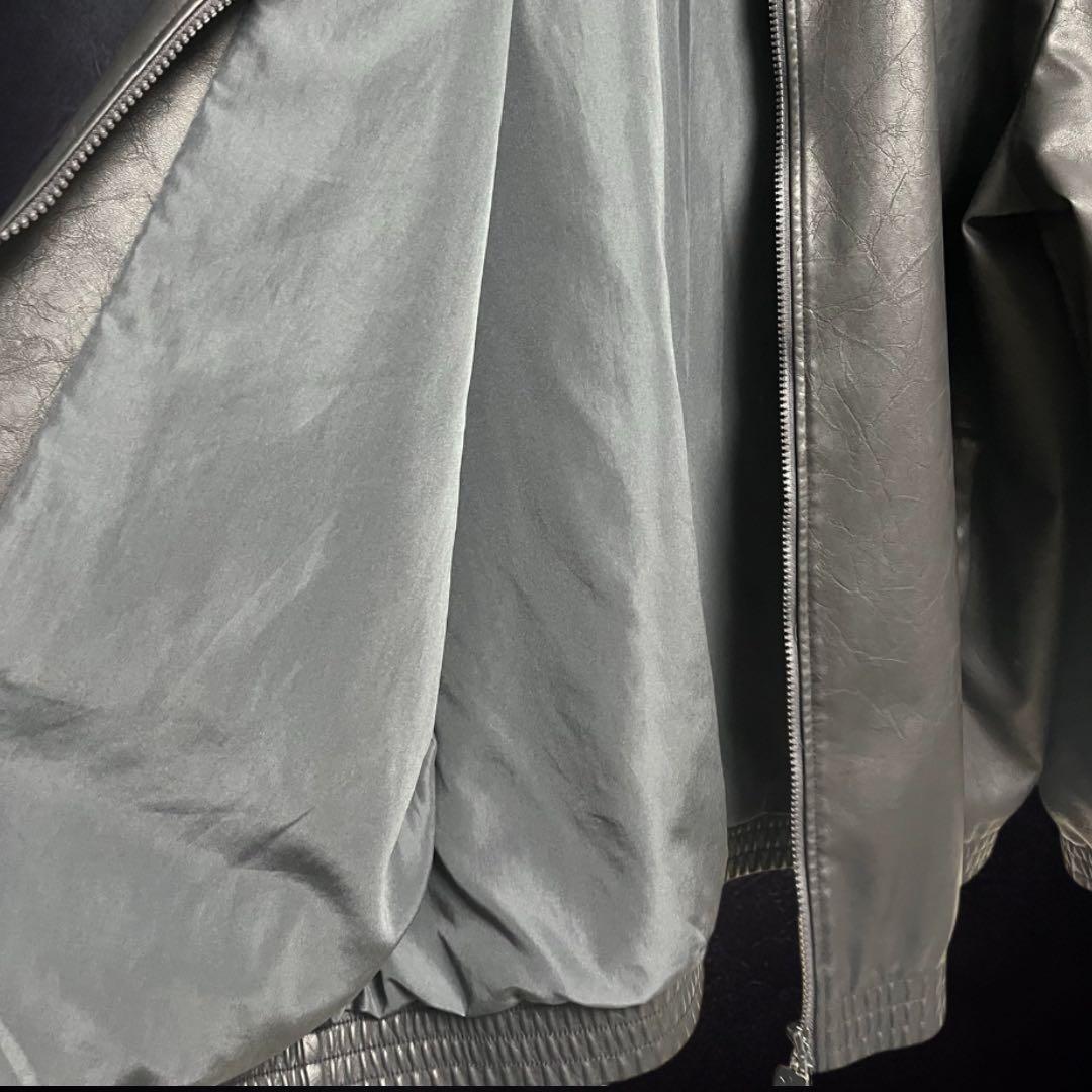 マル様　ファイヤーバード オーバーサイズ レザートラックトップ アディダス2XL