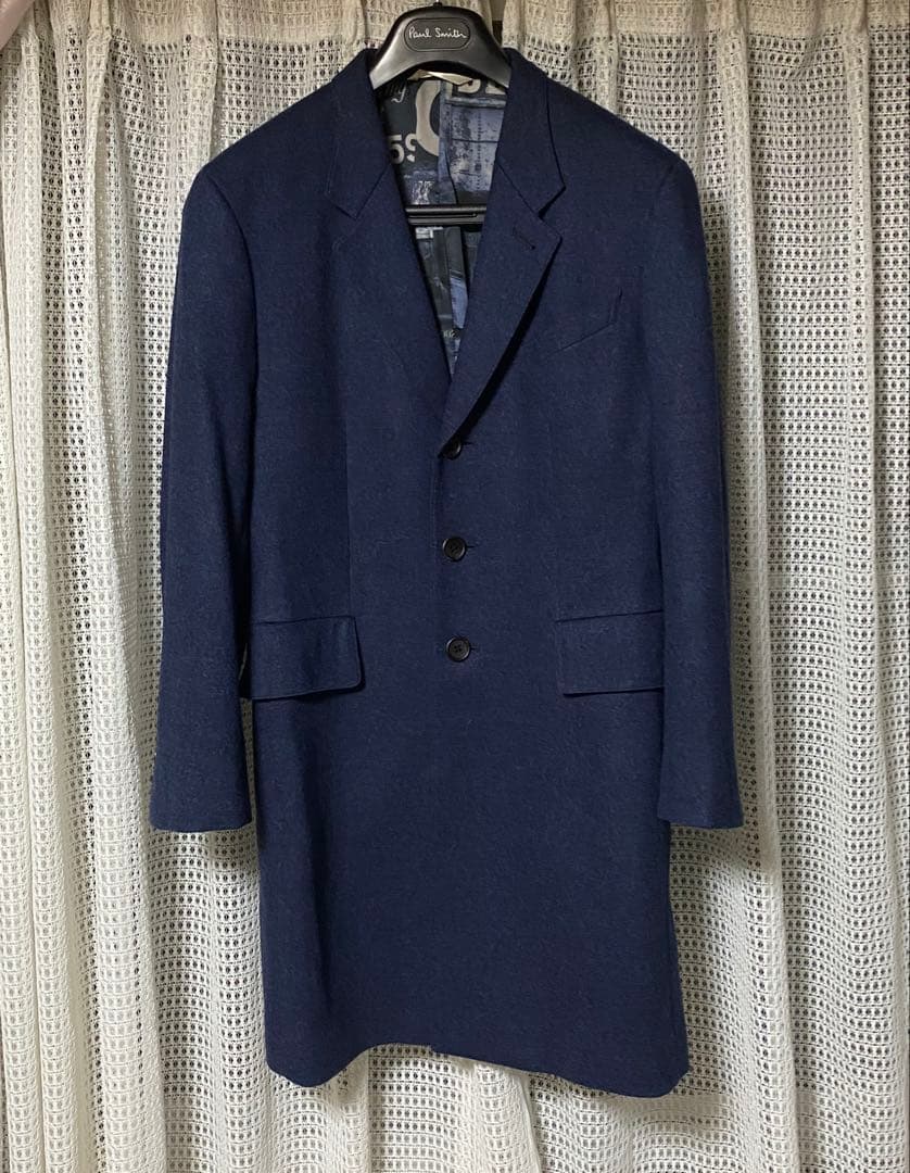 機関車プリント　チェスターコート　ポールスミスコレクション　Paul Smith