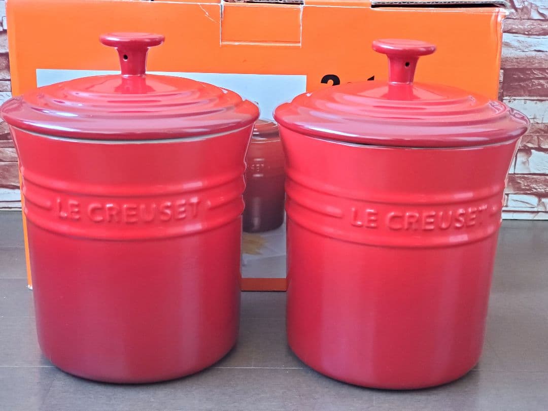Le Creuset ストッカーパッキン付キャニスター箱付き　2個　ル・クルーゼ