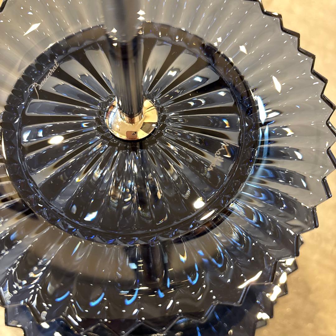 Baccarat ダークブルー 3段ケーキスタンド