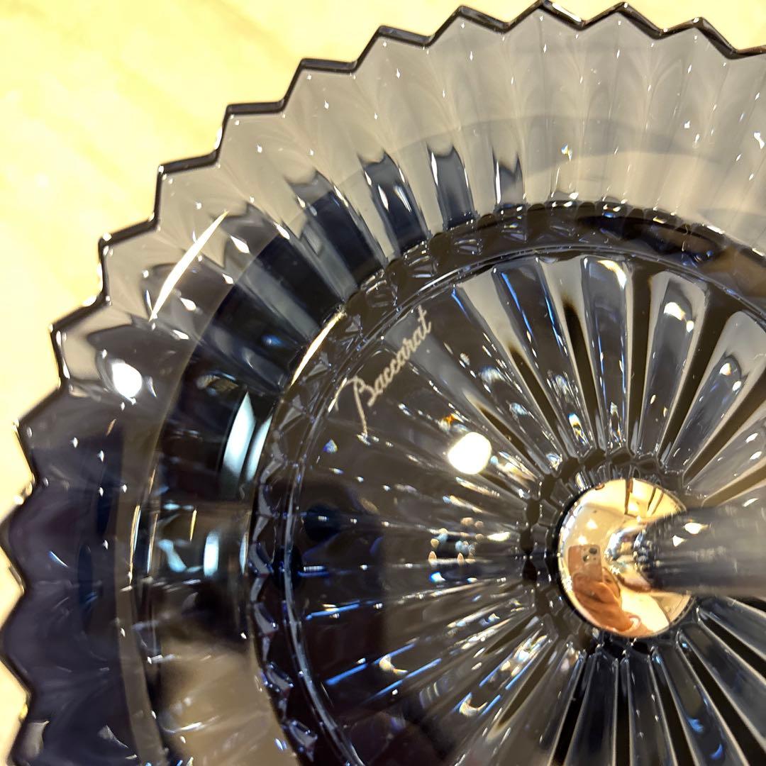 Baccarat ダークブルー 3段ケーキスタンド