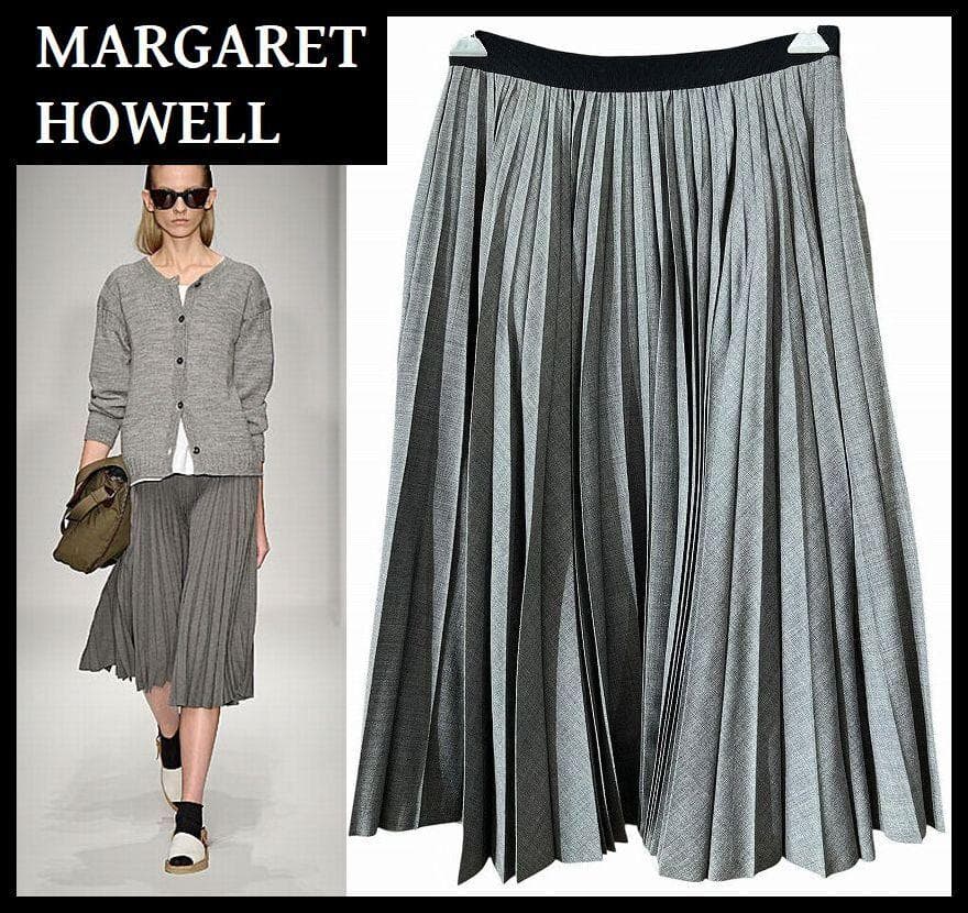 定価58320円 マーガレットハウエル アコーディオン プリーツ スカート S
