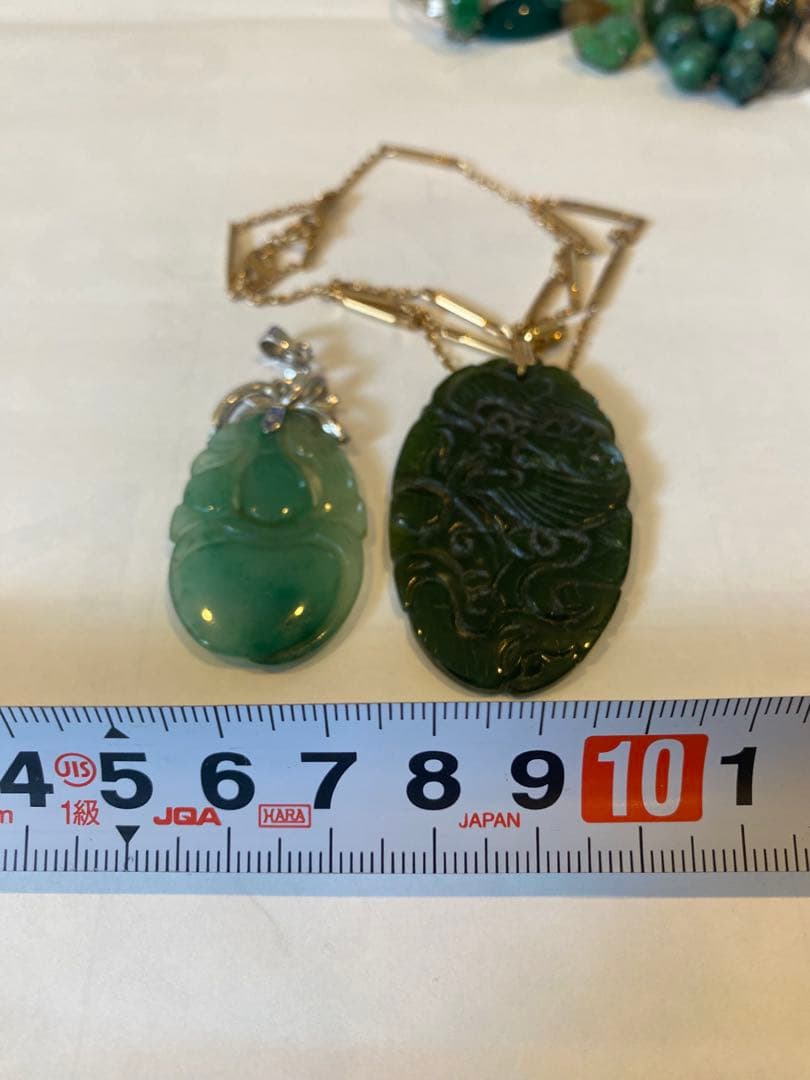 翡翠ペンダントセット（専用ケース付き）2点21g TA1116