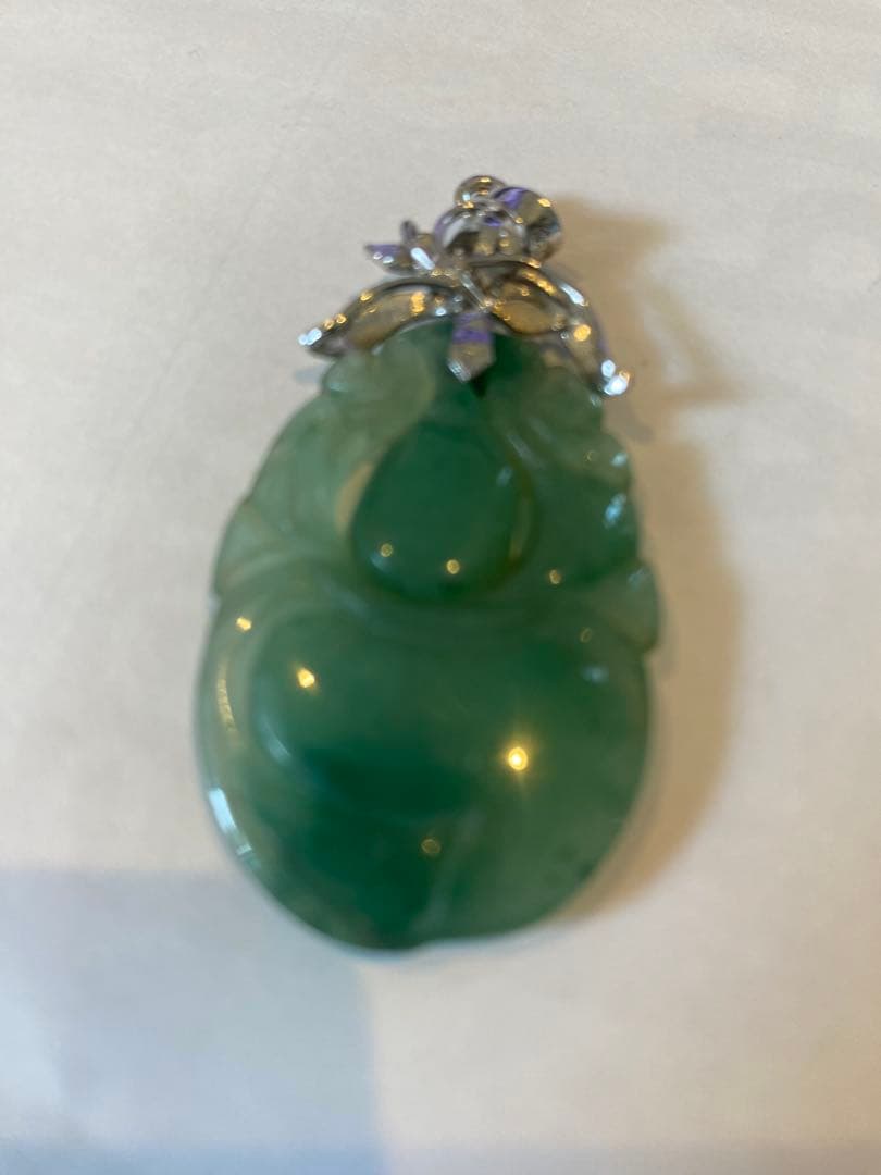 翡翠ペンダントセット（専用ケース付き）2点21g TA1116