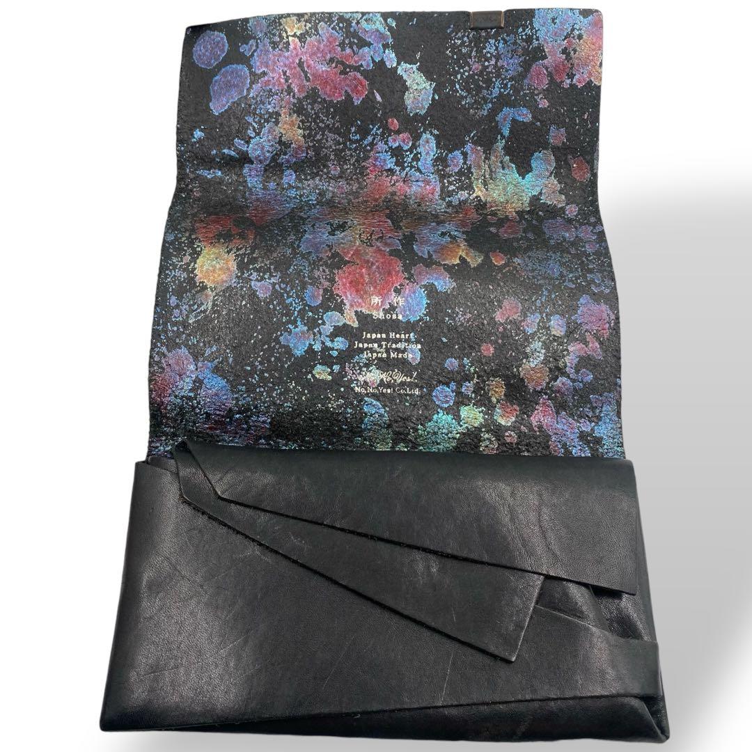 美品　所作　Shosa　所作　ブラック×シャボン　ロングウォレット