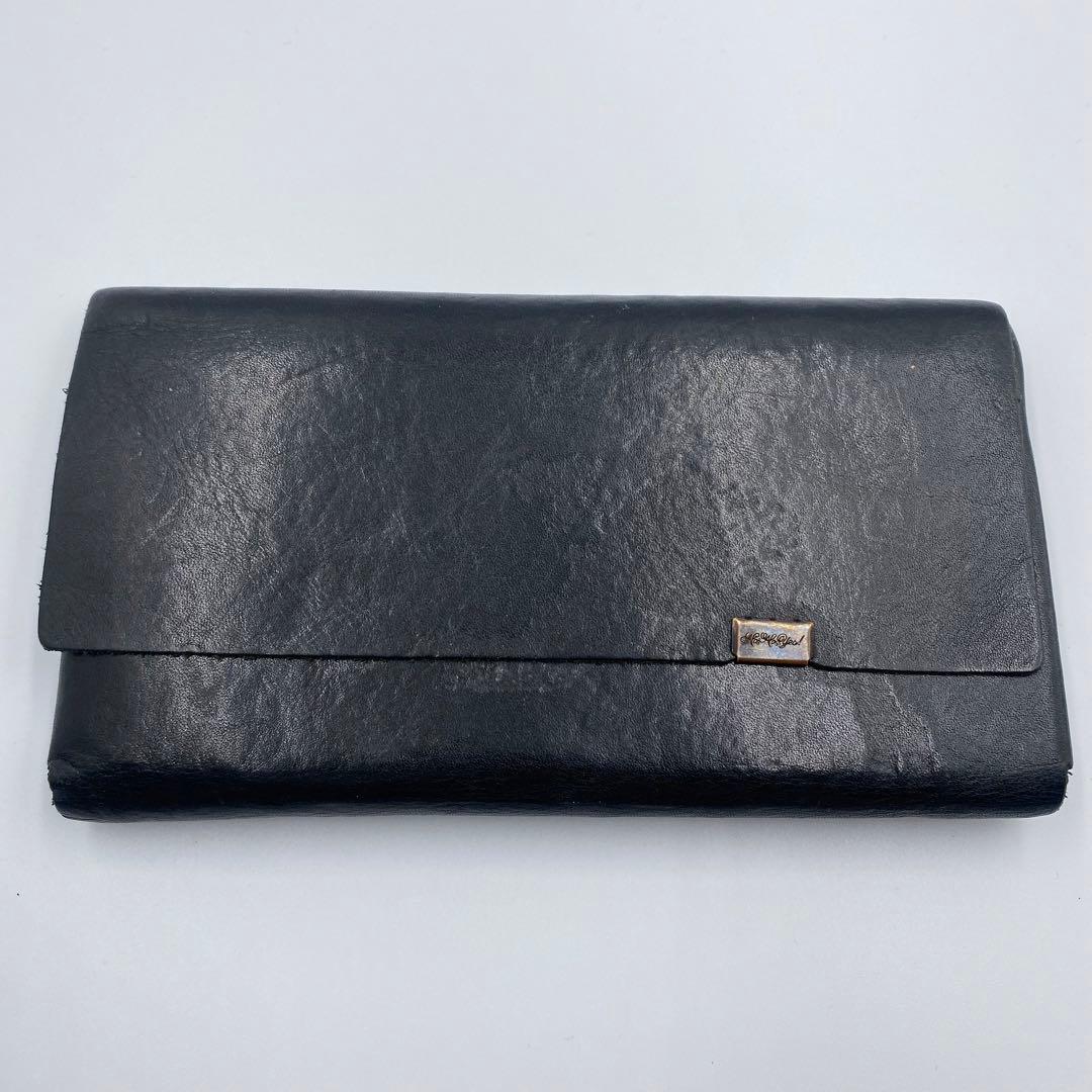 美品　所作　Shosa　所作　ブラック×シャボン　ロングウォレット