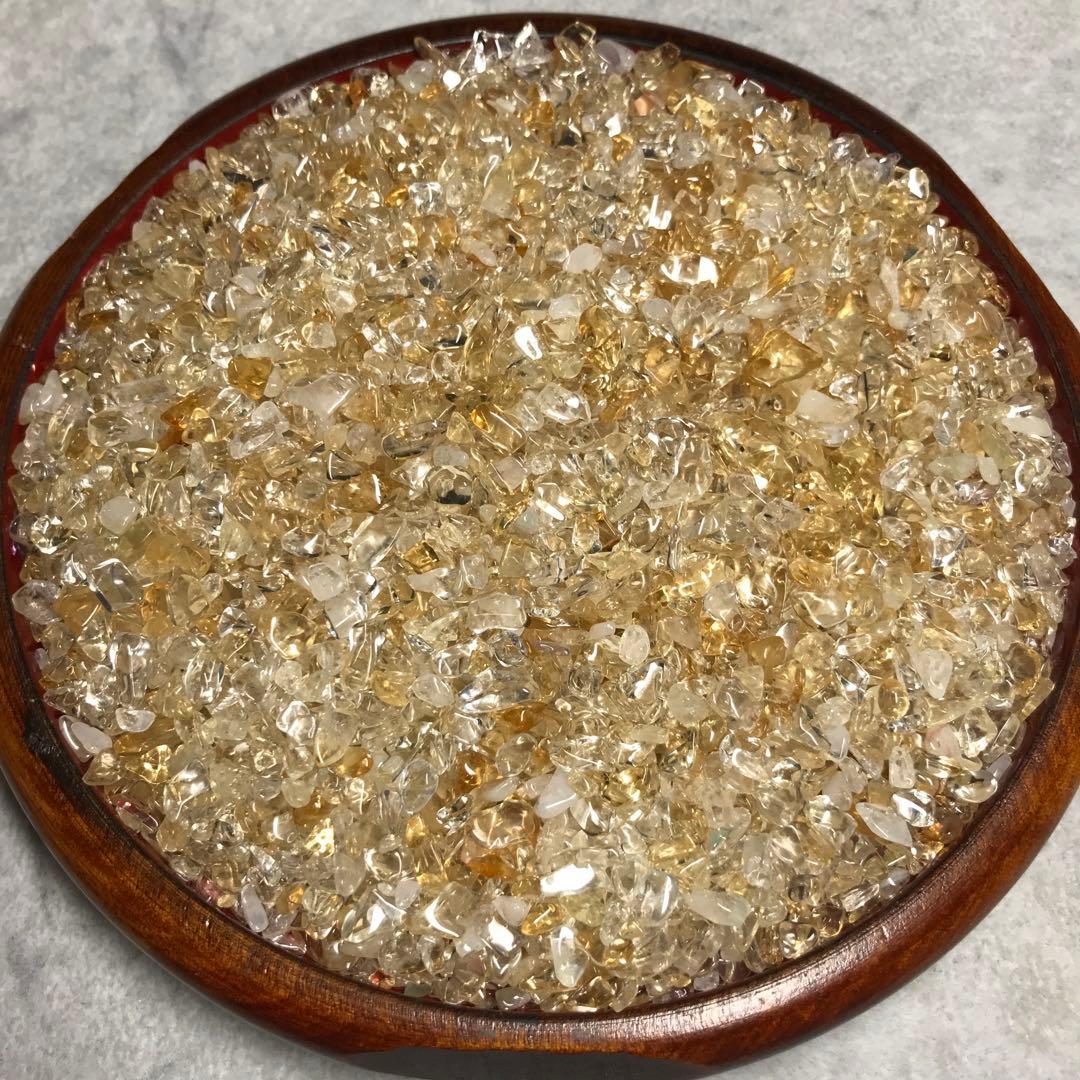 500g★限定ご奉仕★幸運の石【小粒✴︎黄水晶シトリンクォーツさざれ石】❤️