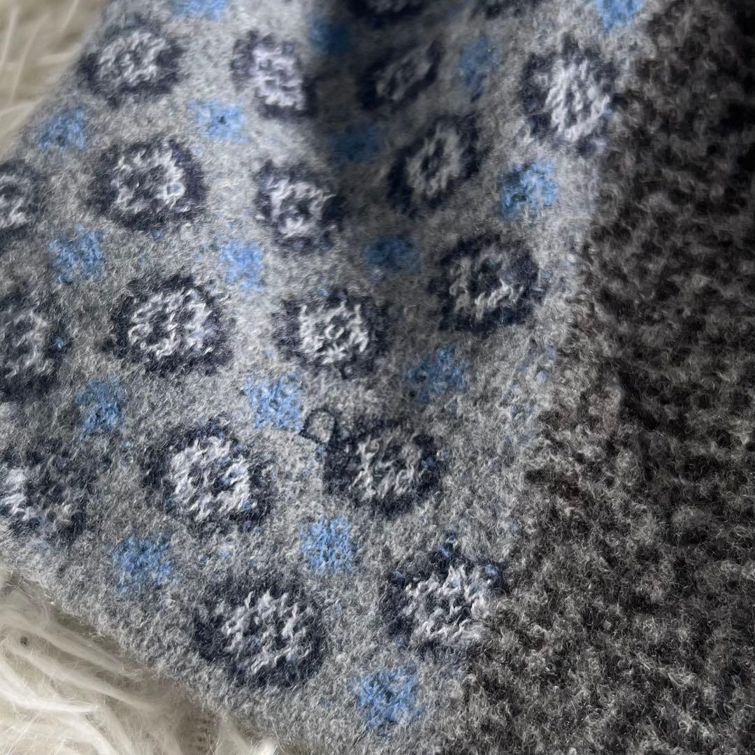 45R フロート ダブル ジャガード の フレア セーター ニット