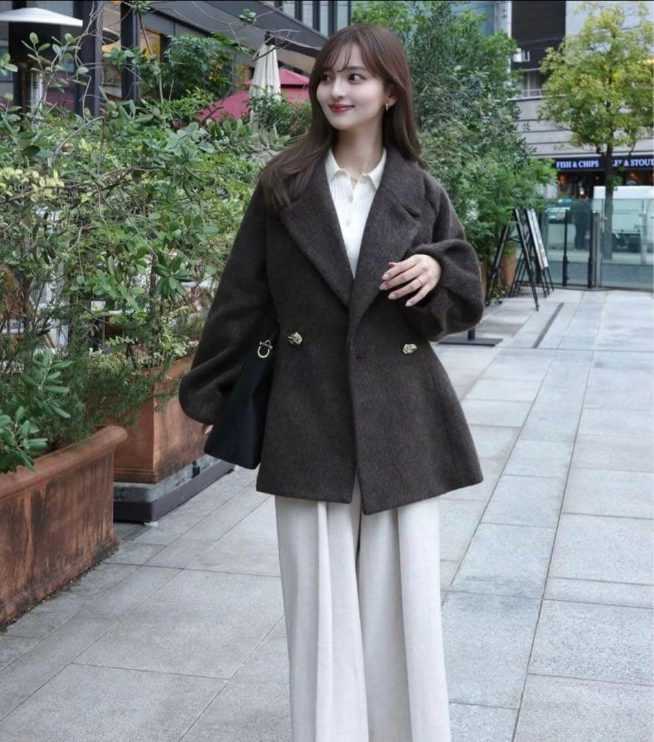 ORGUE オルグ　Shaggy middle coat ブラウン 名古屋限定